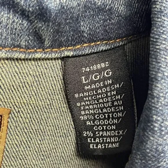 NWT WRANGLER X COLOSSEUM Oklahoma Jean Jacket Women's Large Blue Sooners OU New - Picture 6 of 16